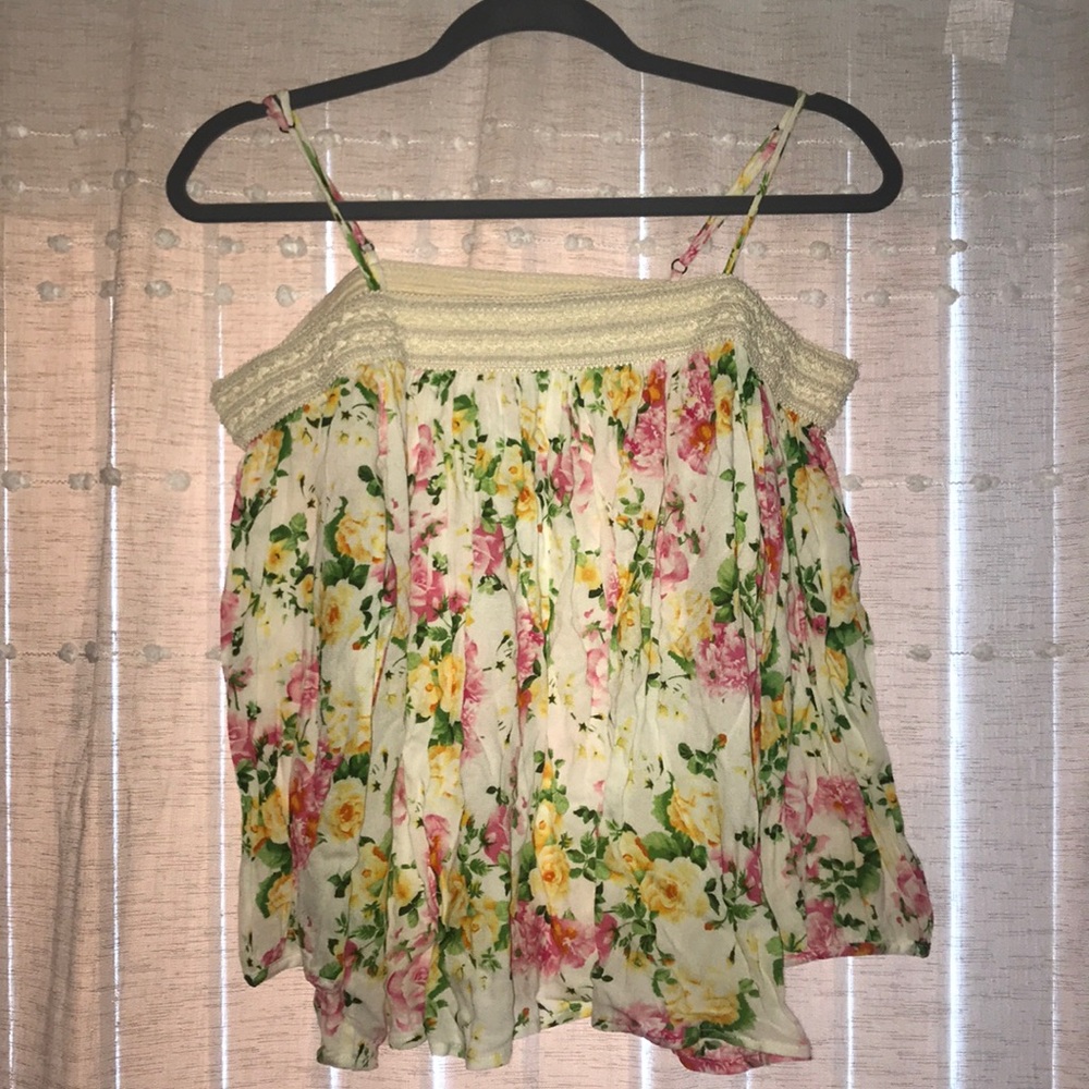 Floral off the shoulder top
